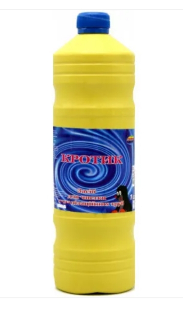 Засіб для прочищення труб КРОТИК Домінік 1л